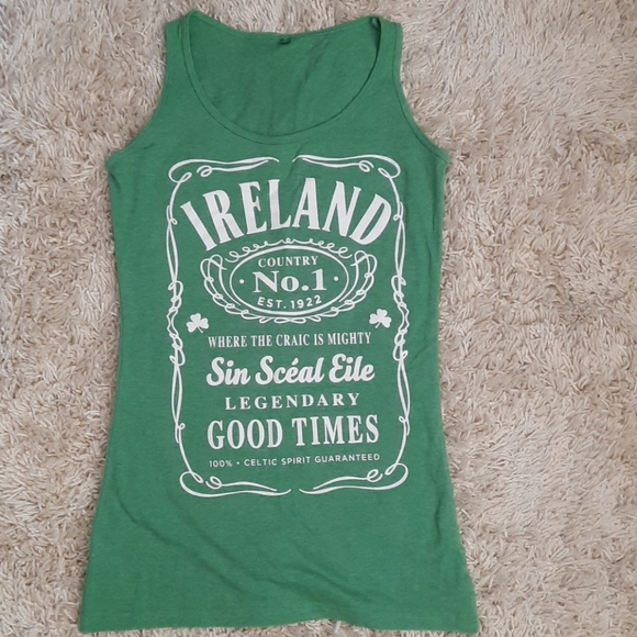 X2 Green Irish camisole vest tops - Picture 2 of 7